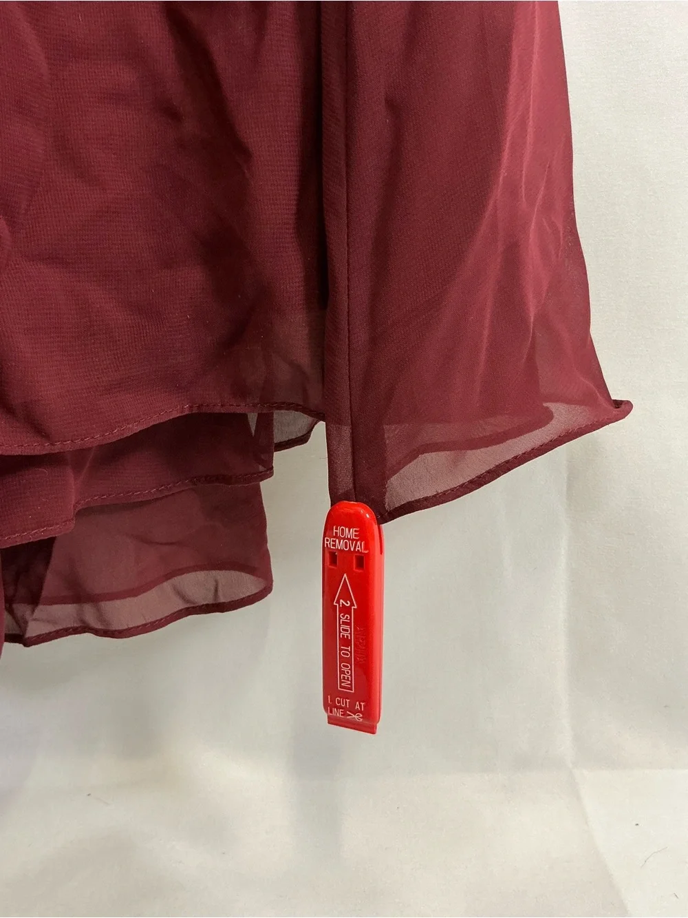 After Six Cabernet V-Neck Cowl-Back Chiffon Maxi Dress - Picture 5 of 9